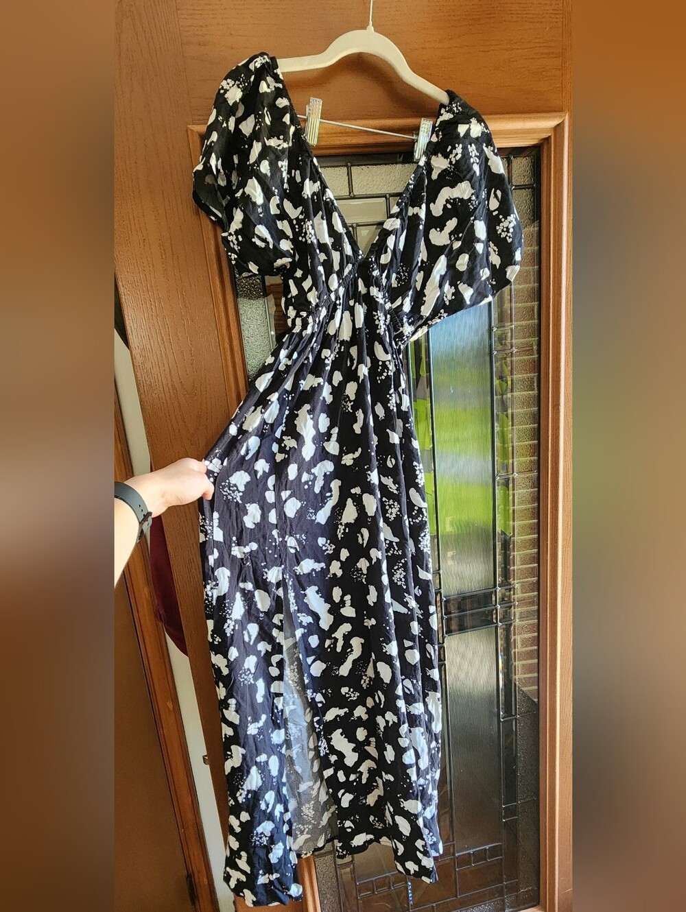 ASOS Petite Black and White Floral Maxi Dress